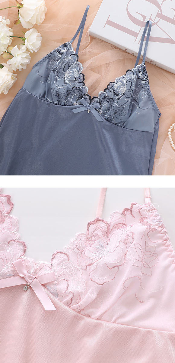 ココランジェ ユーフォリアフラワーシフォン 75cm スリップ ランジェリー COCO Linge