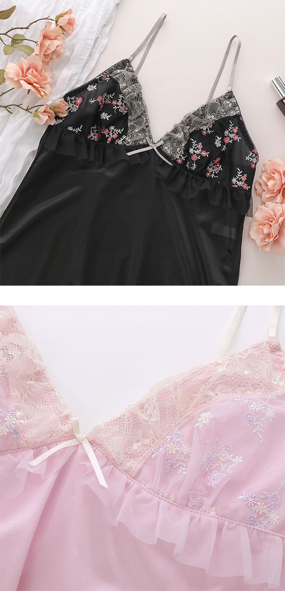 ココランジェ プチフラワーメロー スリップ 75cm ランジェリー COCO Linge