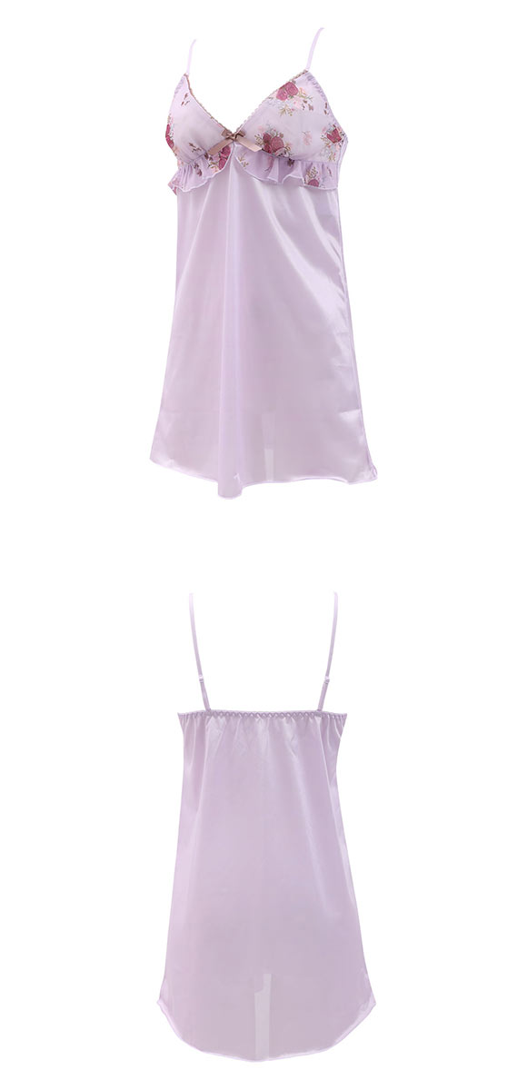 ココランジェ レトロフラワードレス ランジェリー スリップ 75cm丈 COCO Linge