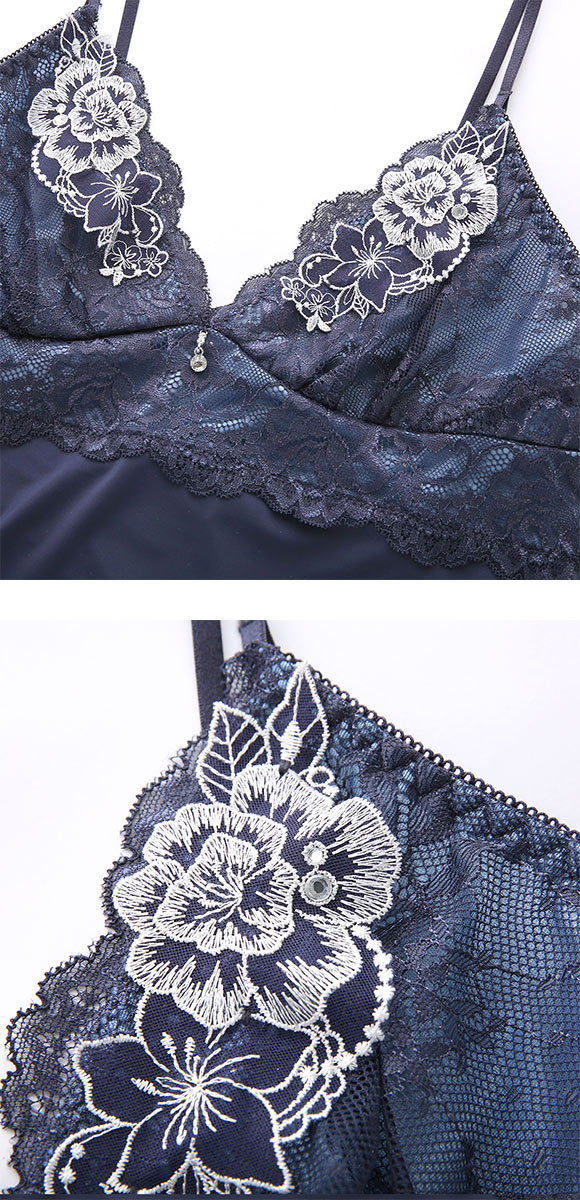 セントオードリー ティアラ シークレットトゥインクルフラワー スリップ ロングキャミソール St.Audrey tiara