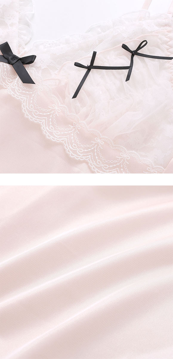 ココランジェ シアーシャーリングリボン ランジェリー キャミソール COCO Linge