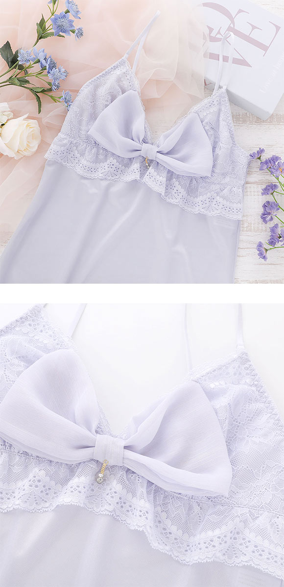 ココランジェ スパークルリボン スリップ ランジェリー COCO Linge