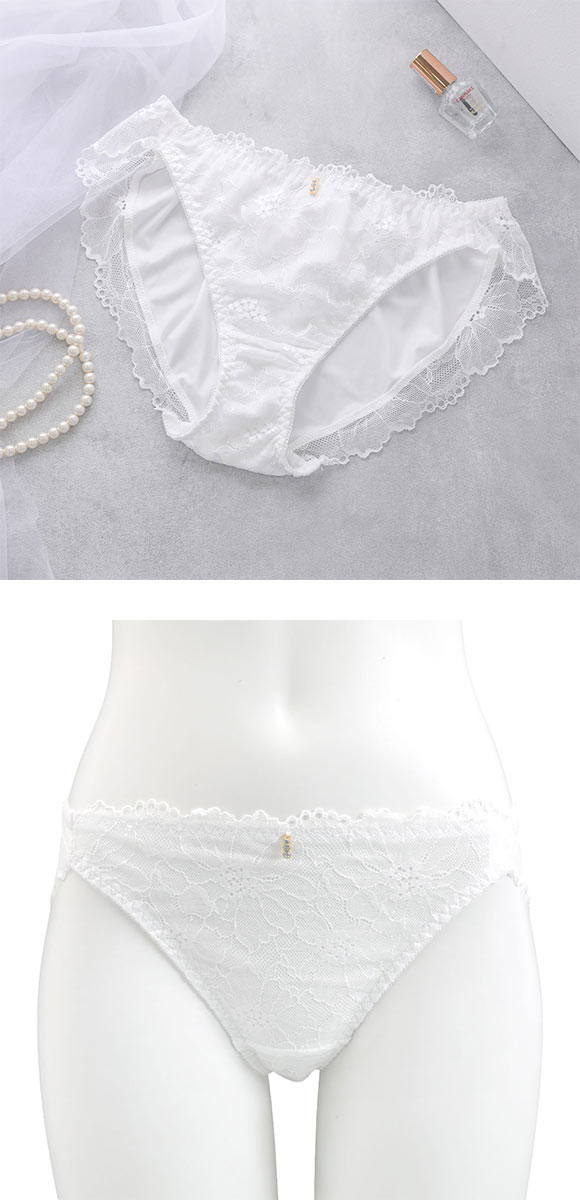 ココランジェ レーシィ カシュクール ペア バックレース ショーツ COCO Linge