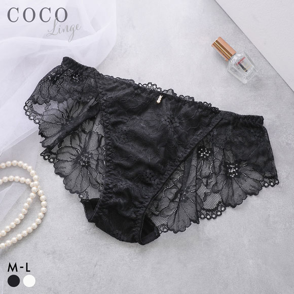 ココランジェ レーシィ カシュクール ペア 総レース ショーツ COCO Linge