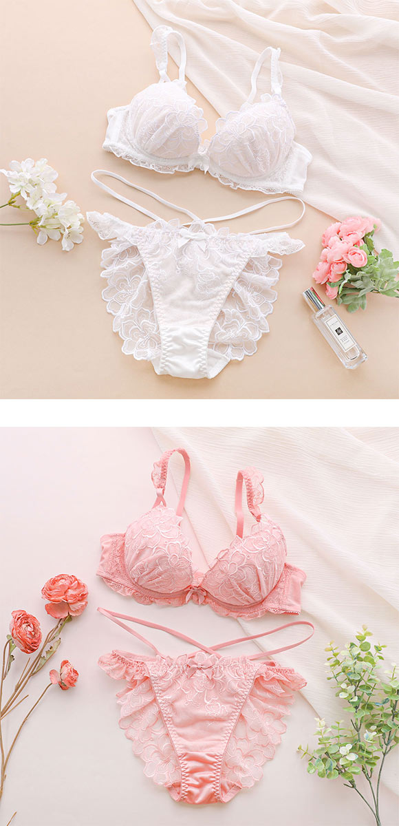 ココランジェ COCO Linge インブルーム ブラジャー ショーツ セット SHIROHATO別注 谷間 バックレース ストリング
