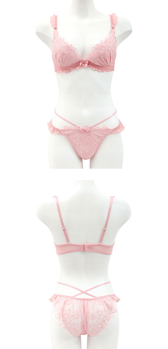 ココランジェ COCO Linge インブルーム ブラジャー ショーツ セット SHIROHATO別注 谷間 バックレース ストリング