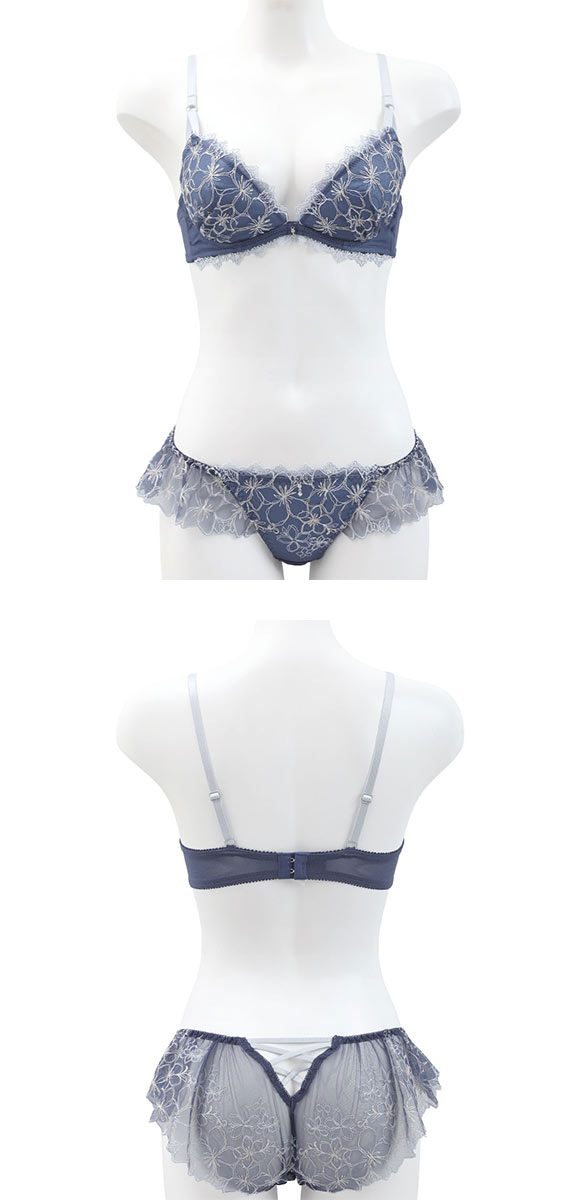 ココランジェ エクランフルール ブラジャー フレア ショーツ セット SHIROHATO 別注 COCO Linge 大きいサイズ