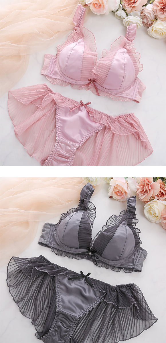 ココランジェ メルティプリーツ ブラジャー フレア ショーツ セット SHIROHATO 別注 COCO Linge