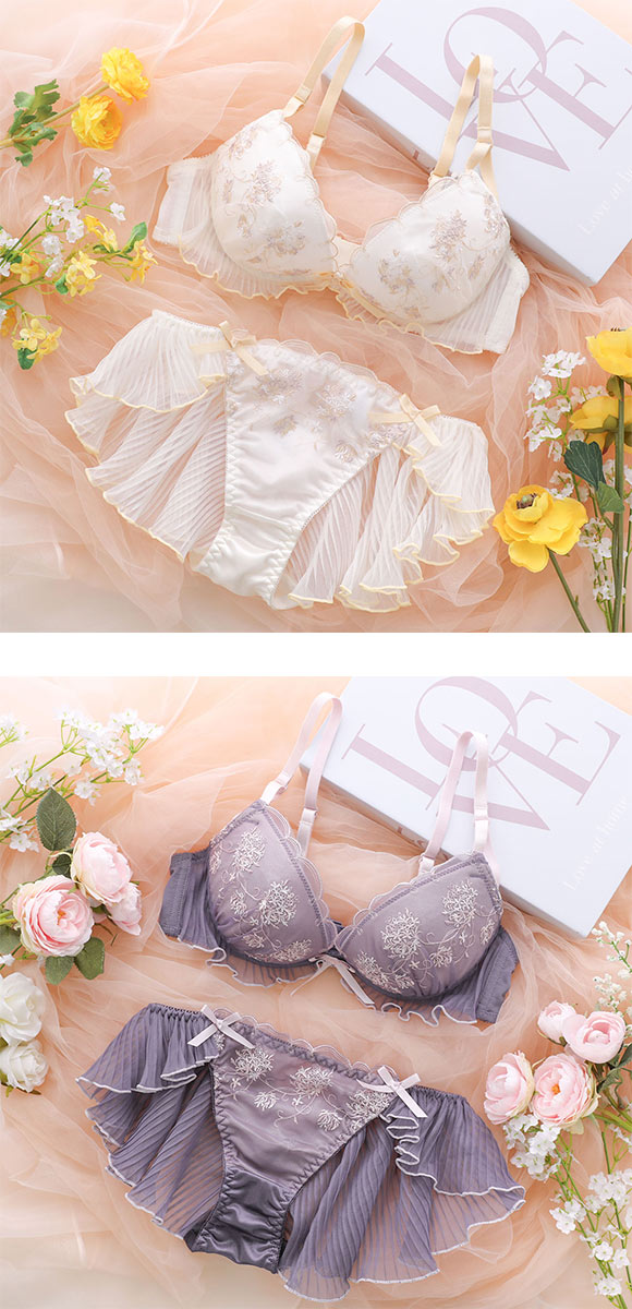 ココランジェ ガーデンアーチブーケ ブラジャー フレア ショーツ セット SHIROHATO 別注 COCO Linge