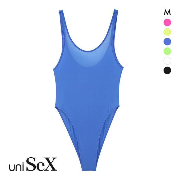 ユニセックス UNISEX Clearskin ハイレグ ボディスーツ フルバック M 男女兼用 TMコレクション ジェンダーレス スケスケ プレイ