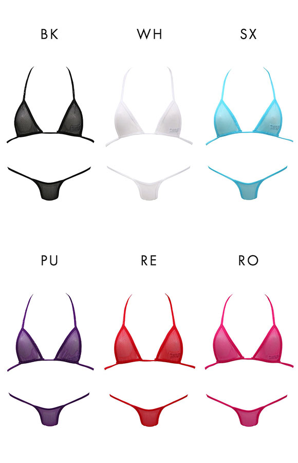 レディース マイクロブラ PLAY Powernet Super micro bikini set Tバック ブラセット M Ladys セクシー下着