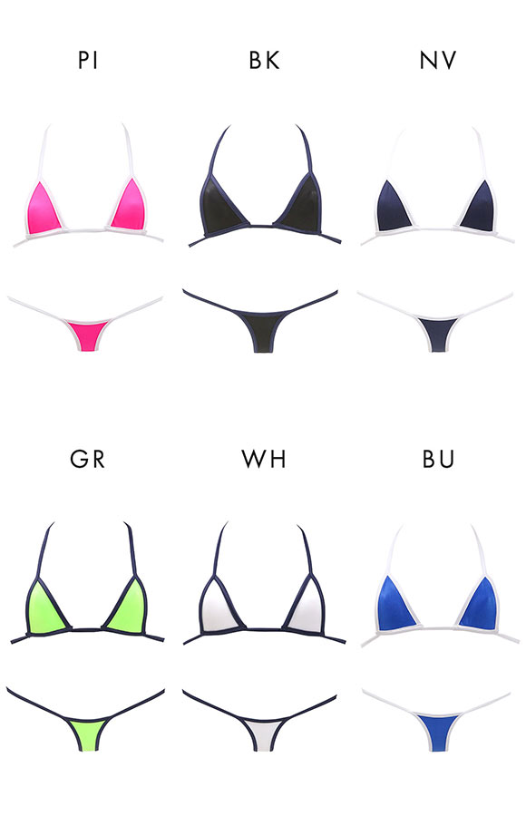 ユニセックス ジェンダーレス マイクロブラ PLAY WET super sexy micro bra set 2tone ブラセット Gストリング Ladys セクシー下着