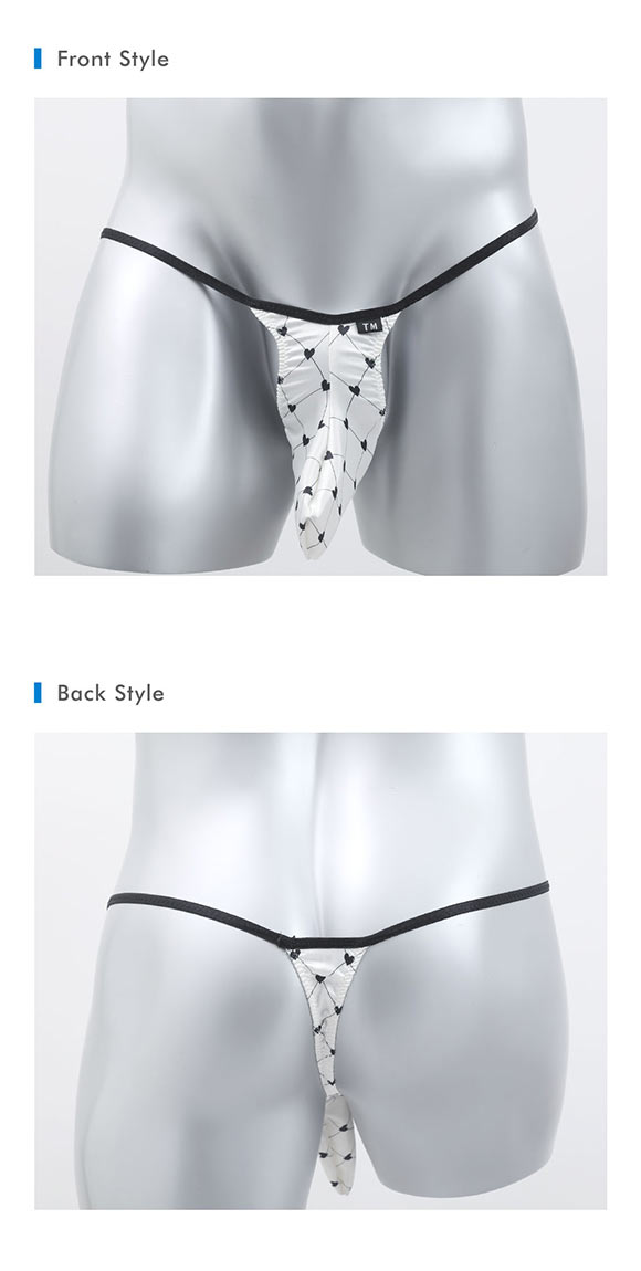 ティーエム コレクション Heart Satin Mountain Bulge Tバック TB メンズ TM collection