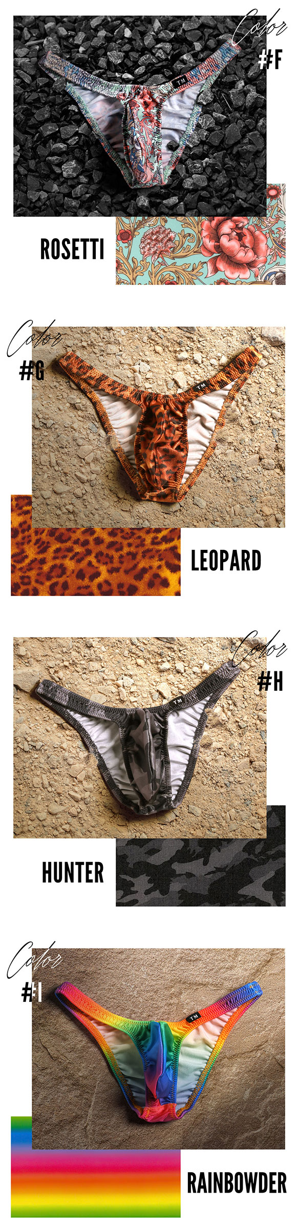 ティーエム コレクション TM collection × SHIROHATO コラボ YKS Variety of patterns ハーフバック ビキニ ブリーフ M L LL