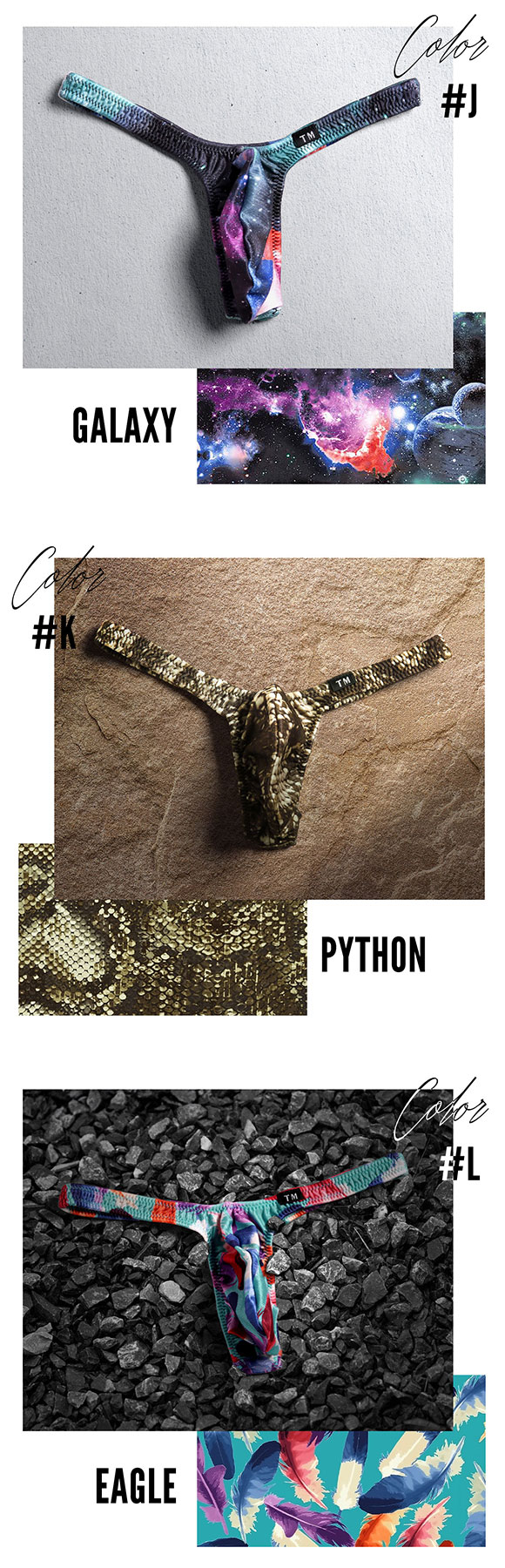 ティーエム コレクション TM collection × SHIROHATO コラボ YKS Variety of patterns Tバック ビキニ ブリーフ