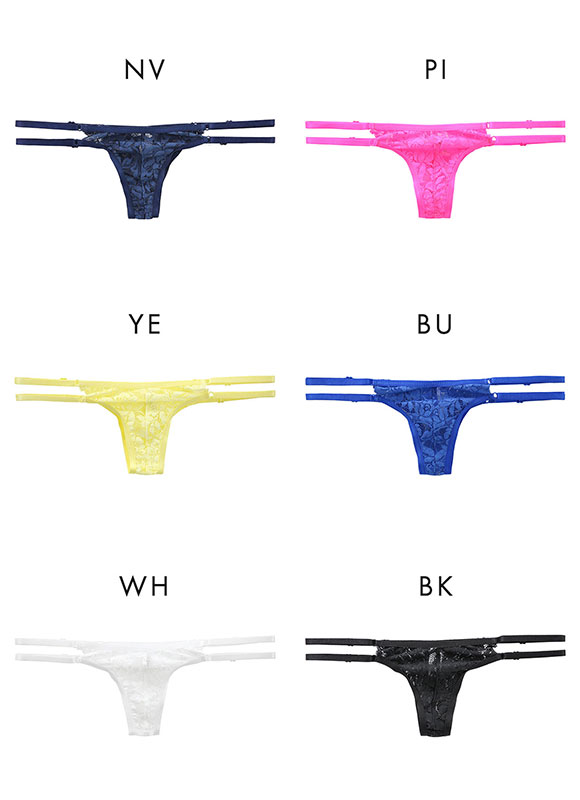 ターキー TURKEY Ladys PLAY エレガントレース × アジャスターストラップ Tバックショーツ M タンガ ビキニ ソング 総レース 単品