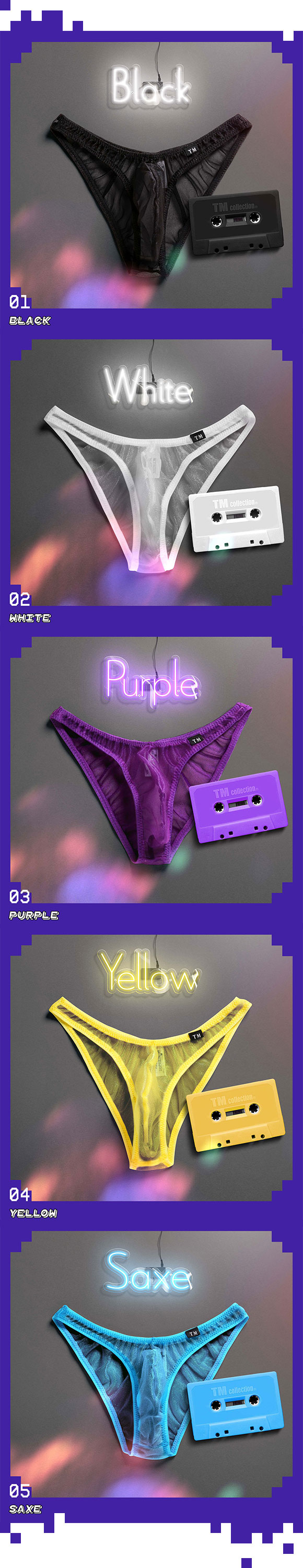 ティーエム コレクション TM collection × SHIROHATO コラボ スパークハーフ ハーフバック ビキニ えちパン すけキラ ブリーフ メンズ