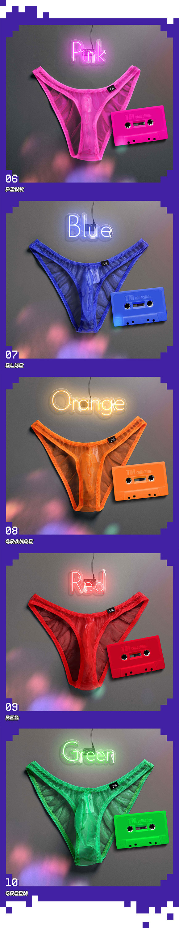 ティーエム コレクション TM collection × SHIROHATO コラボ スパークハーフ ハーフバック ビキニ えちパン すけキラ ブリーフ メンズ