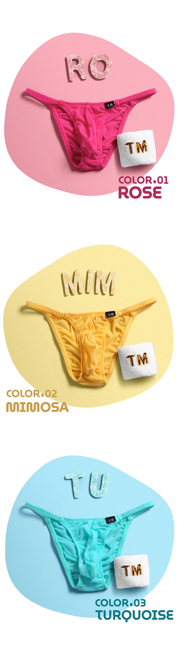 ティーエム コレクション TM collection × SHIROHATO コラボ NewT2M2 つるモチもっこり シャープハーフバック ビキニ M L LL えちパン メンズ