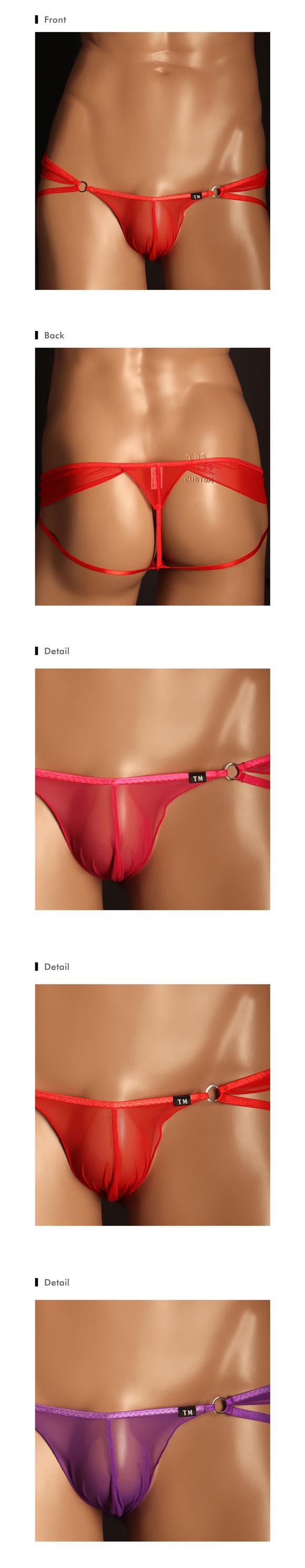 ティーエム コレクション Powernet×ストラップ バイク風 G-STRING TM collection