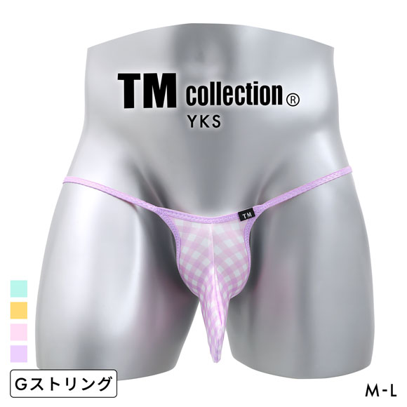 ティーエム コレクション YKS ギンガムチェック Sharp G-STRING メンズ Tバック Gストリング ビキ二 TM collection
