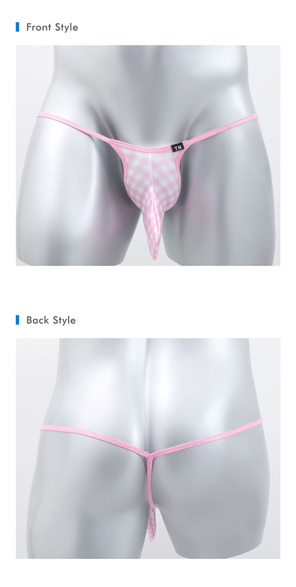 ティーエム コレクション YKS ギンガムチェック Sharp G-STRING メンズ Tバック Gストリング ビキ二 TM collection