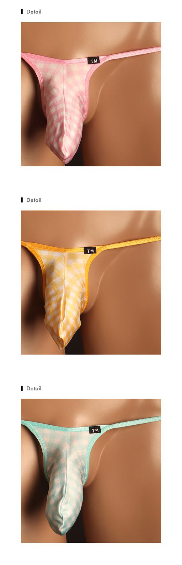ティーエム コレクション YKS ギンガムチェック Sharp G-STRING メンズ Tバック Gストリング ビキ二 TM collection