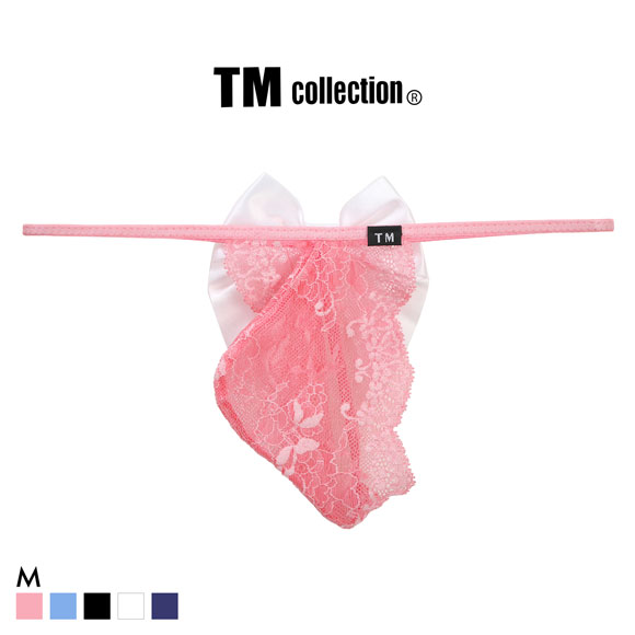 ティーエム コレクション ストレッチレース バックリボン G-string Gストリングス Tバック ビキニ TM collection メンズ 日本製