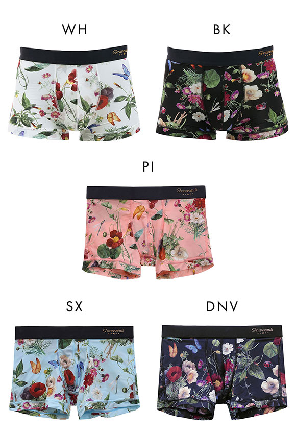 グレイブボールト Gravevault フローラプリント ショートボクサーパンツ