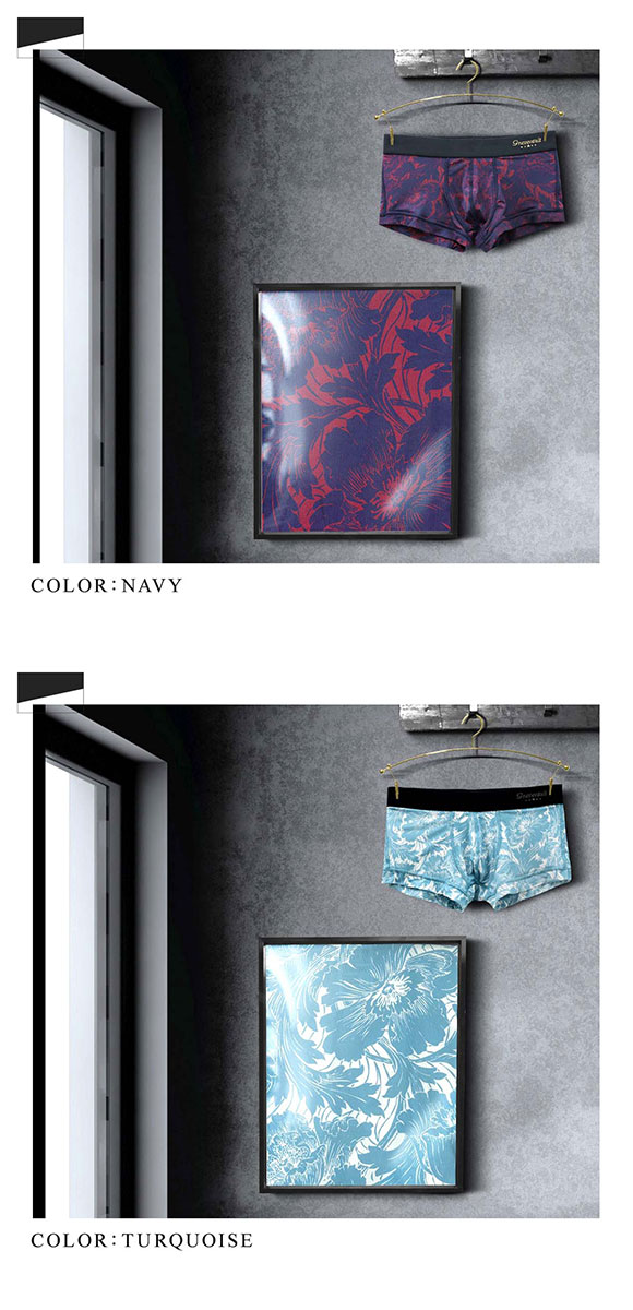 グレイブボールト Gravevault×SHIROHATO 別注 限定カラー FLOWER ボクサーパンツ ローライズ メンズ 前とじ S M L 3051941