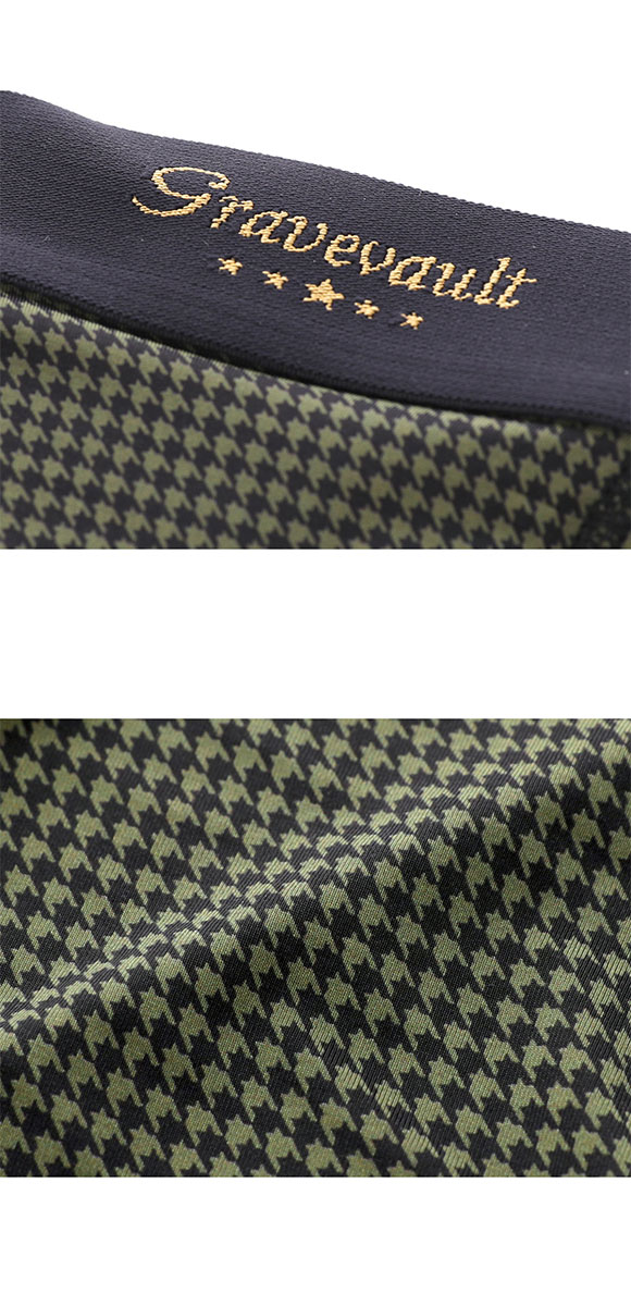 グレイブボールト Gravevault Houndstooth ローライズボクサーパンツ SML メンズ 前閉じ 日本製