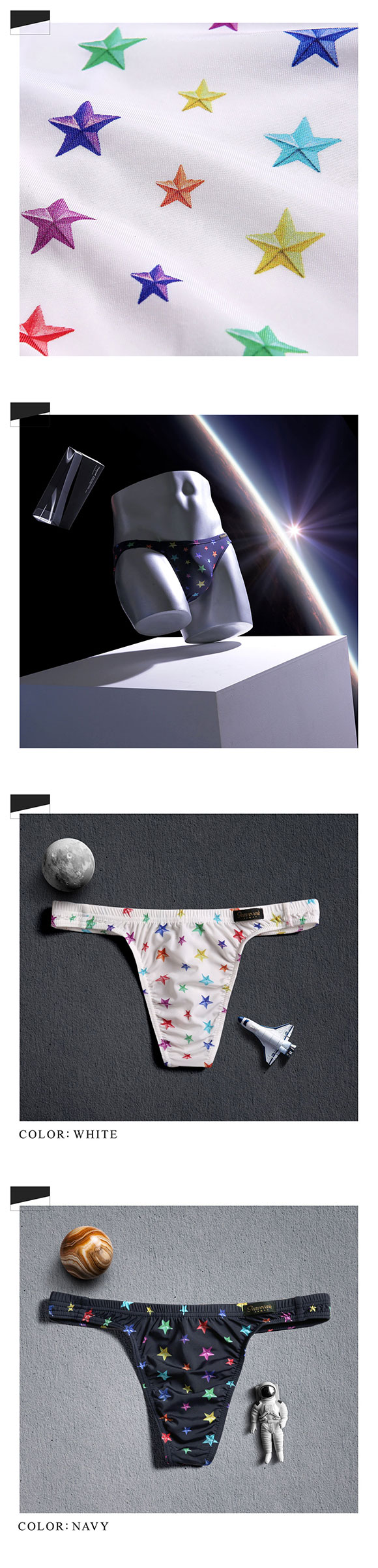 グレイブボールト Gravevault×SHIROHATO 別注 限定カラー STAR STUDS Tバック ビキニ  ML メンズ 前とじ 3052436S