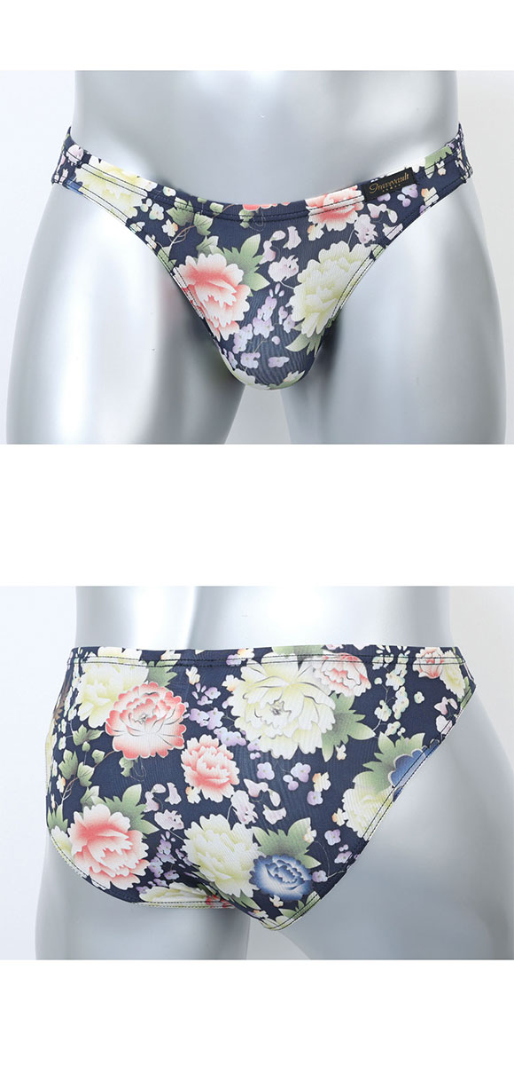 グレイブボールト Gravevault PEONY FLOWER フルバック ビキニ メンズ ブリーフ 前とじ S M L 日本製