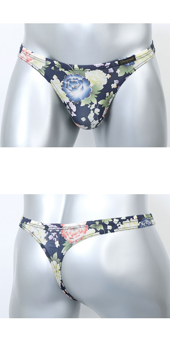 グレイブボールト Gravevault PEONY FLOWER Tバック ビキニ メンズ 前とじ M L 日本製