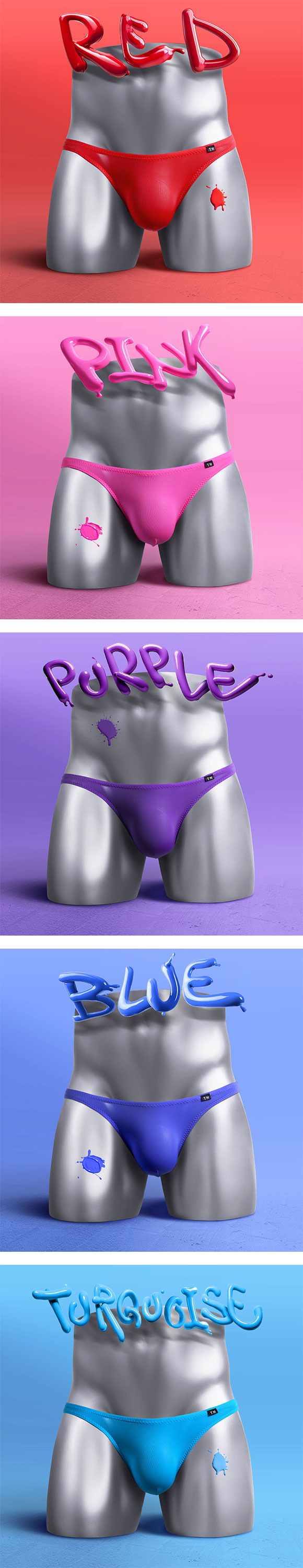 ティーエム コレクション TM collection × SHIROHATO コラボ STRIKESKIN ビキニ ブリーフ フルバック もっこりスタイル M L LL