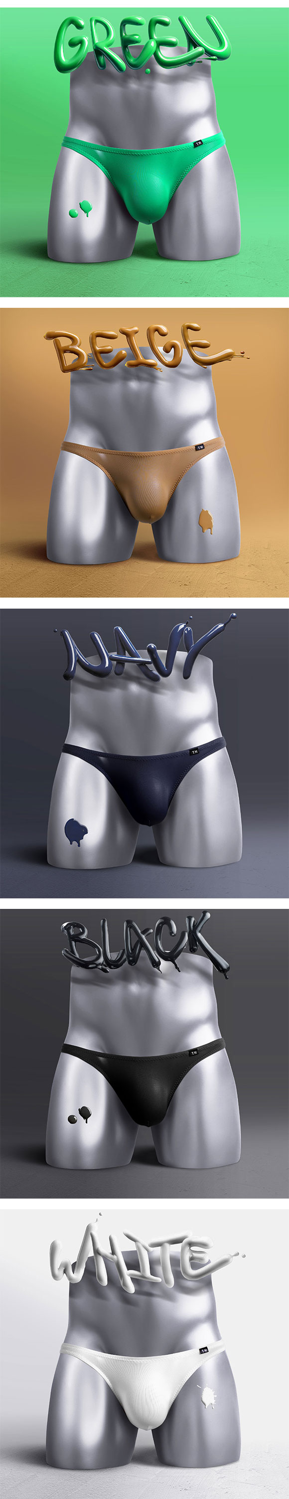 ティーエム コレクション TM collection × SHIROHATO コラボ STRIKESKIN ビキニ ブリーフ Tバック もっこりスタイル M L LL