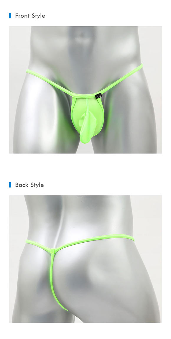 ティーエム コレクション  Clearskin カップぷっくり JUST IMPACT Gストリング M バルジ モッコリ 透け メンズ セクシー 前閉じ Tバック