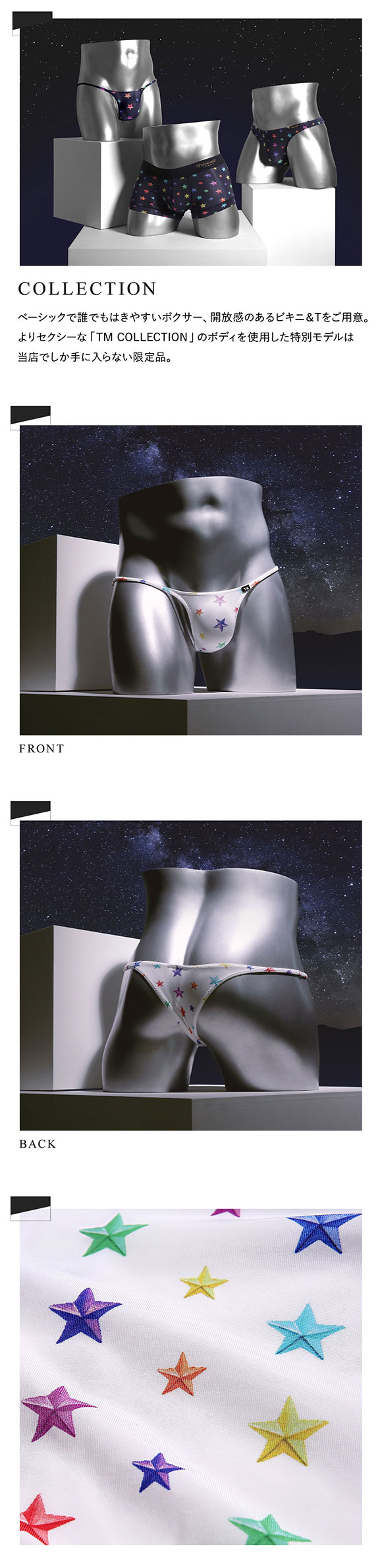 ティーエムコレクション TM collection×Gravevault×SHIROHATO トリプルコラボ STAR STUDS ハギ無しシャープ ビキニ