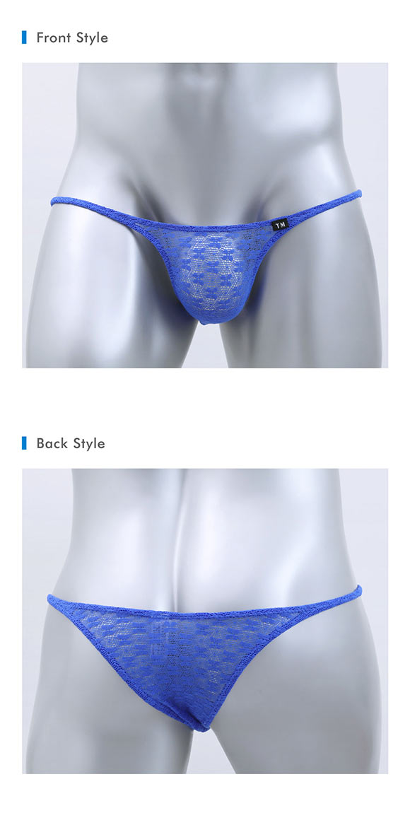 ティーエム コレクション Soft woolly lace ハギナシシャープ ハーフバック ML メンズ 前とじ ビキニ 日本製 TM collection