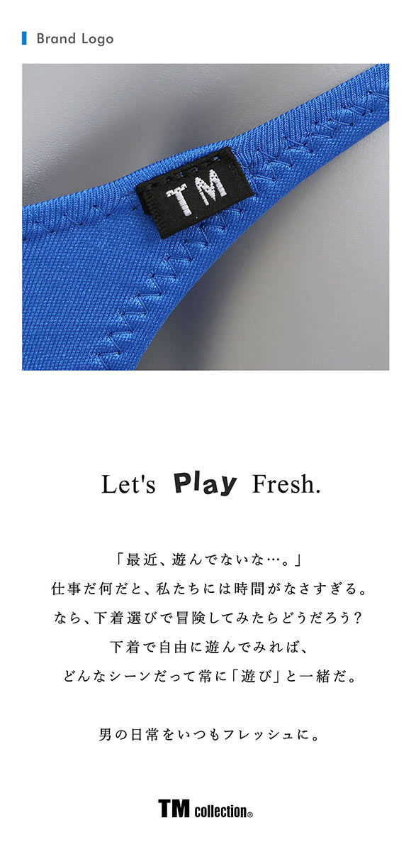 ティーエム コレクション 水着素材 sexy ML メンズ 前とじ ビキニブリーフ TM collection