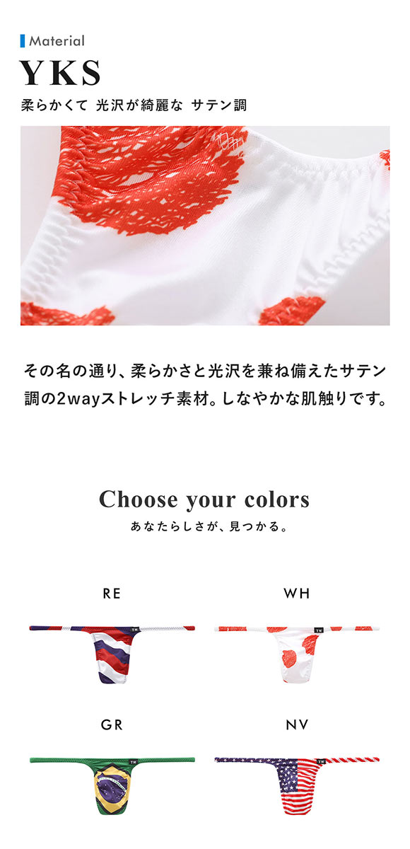 ティーエム コレクション YKS National Flag ハギナシシャープ Tバックビキニ TM collection