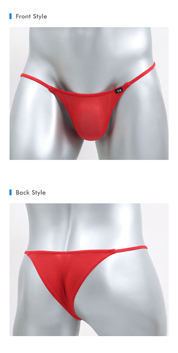 ティーエム コレクション ナイロンベア天　サイドストリング ハーフバック ハギナシシャープ M メンズ ビキニ TM collection