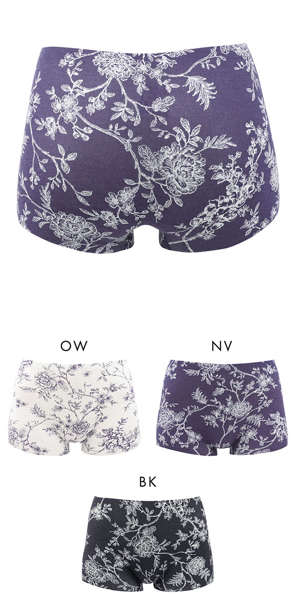 素肌にやさしい リラックスショーツ  M L LL 1分丈 ボーイレングス すっぽり シームレス ひびきにくい 吸汗速乾 単品