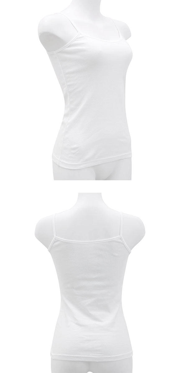 綿100％ キャミソール インナー 素肌にやさしくフィット