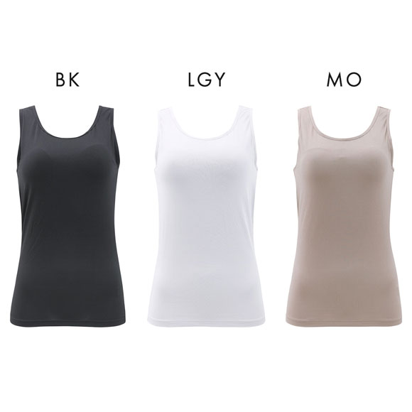 DRY WISH 冷感 カップ付タンクトップ インナー M L LL 吸汗速乾 接触冷感 UVカット ストレッチ ひんやり 熱中症対策