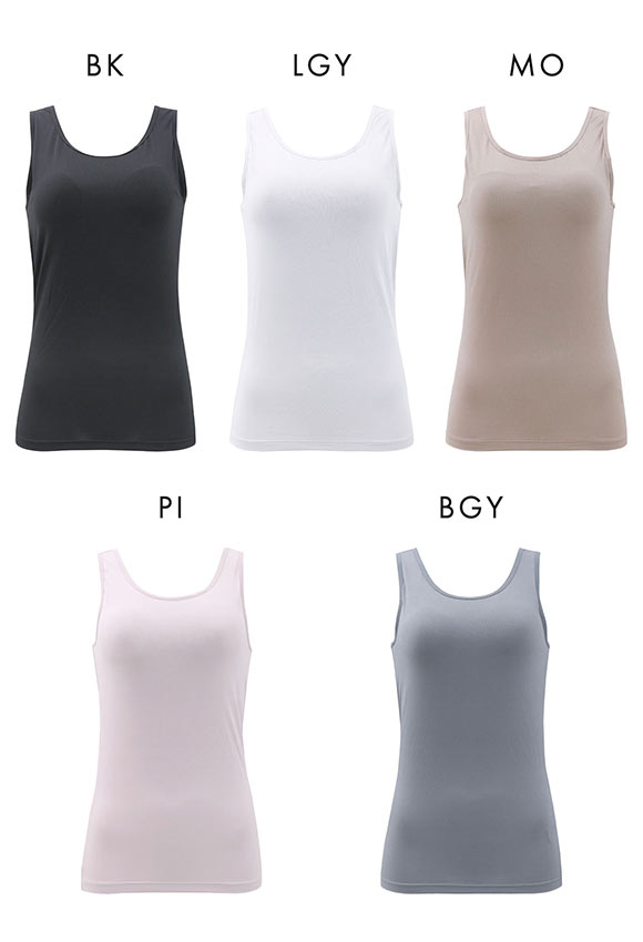 DRY WISH 冷感 カップ付タンクトップ インナー M L LL 吸汗速乾 接触冷感 UVカット ストレッチ ひんやり 熱中症対策