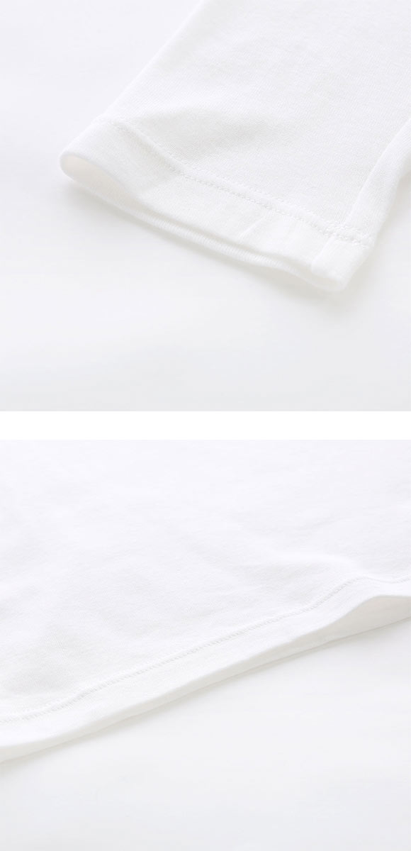素肌にやさしくフィット 綿100％ ブラトップ カップ付き 長袖インナー 8分袖トップス M L LL ロンT ロングTシャツ 敏感肌 肌着