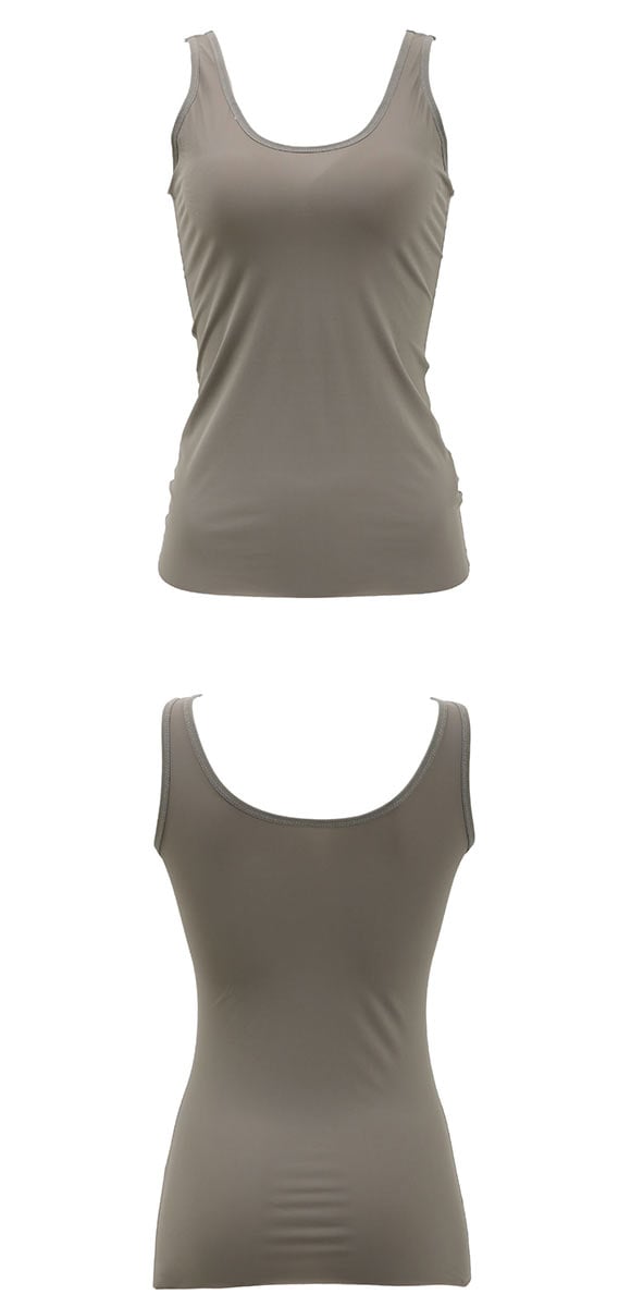 ボディラインをスリムに見せる ブラトップ カップ付き タンクトップ ボディシェイパー M L LL インナー 着やせ