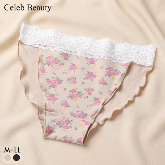 セレブビューティー Celeb Beauty 花柄 ストレスFREEショーツ 足口ゆったりショーツ 高綿混 足口開放 ふんどしショーツ リラックス