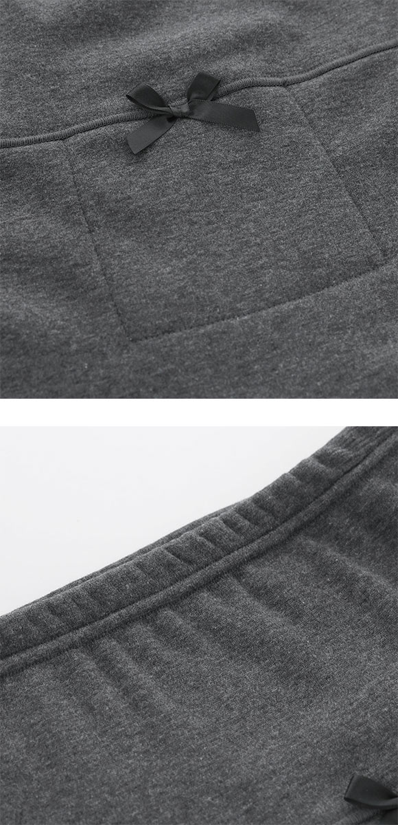 エブリデイパンツ あったか裏ボア はらまき付き 2分丈ストレッチパンツ 裏起毛 ボトム M L LL パジャマ 腹巻付き 保温 冷え対策